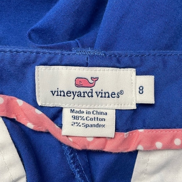 Vineyard Vines Cotton Blend Cropped Pant in Blue Size 8 - Picture 4 of 4